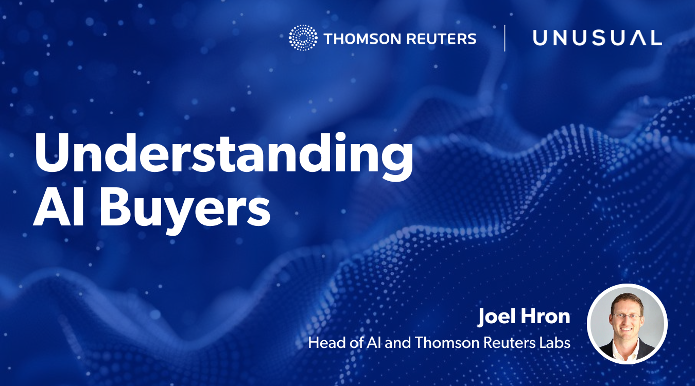 Selling AI to Big Enterprises: A Conversation with Joel Hron at Thomson Reuters