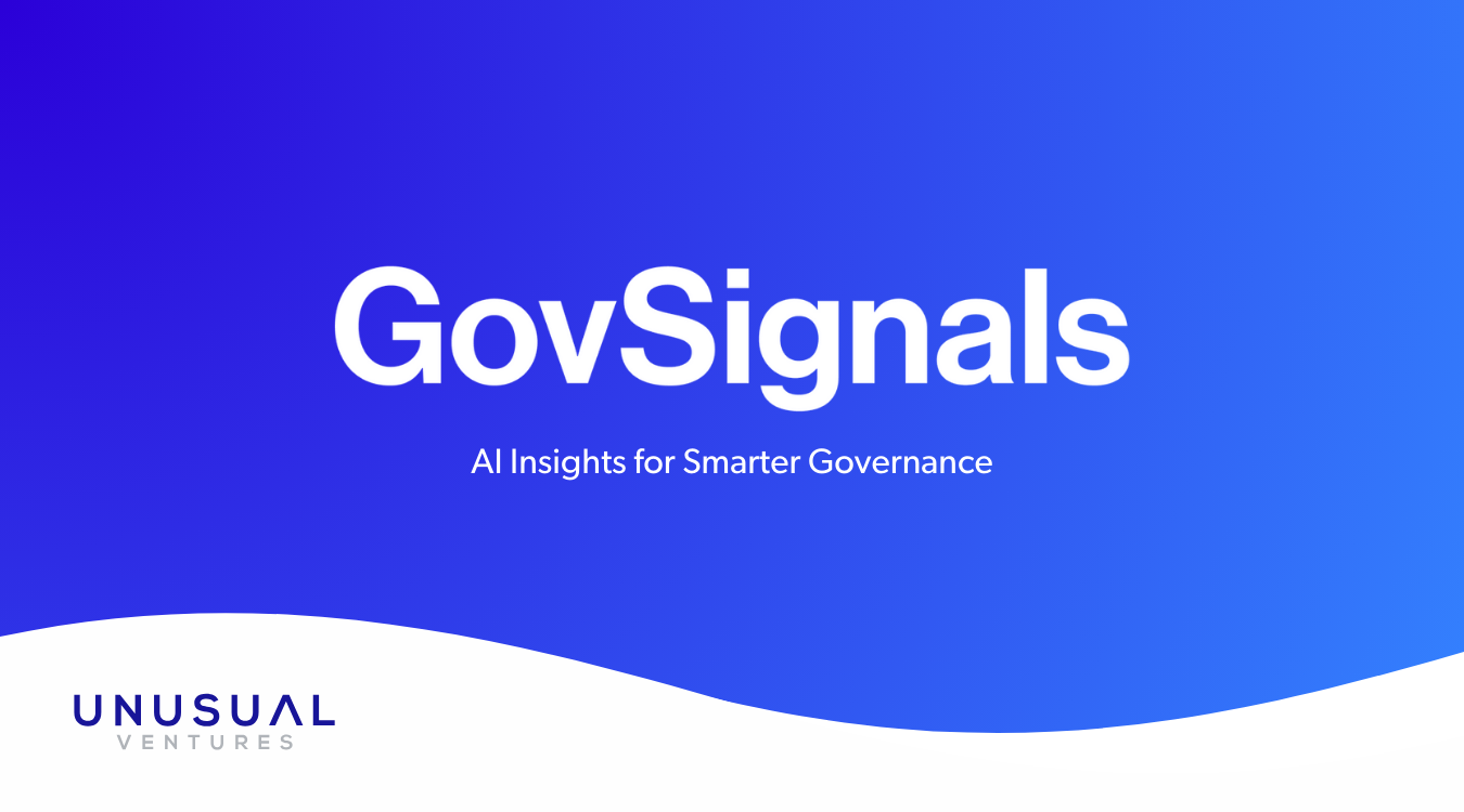 Why we invested in GovSignals: the AI platform for Government Contracting